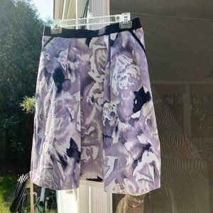 Ellen Tracy Purple/white floral mini/midi Skirt